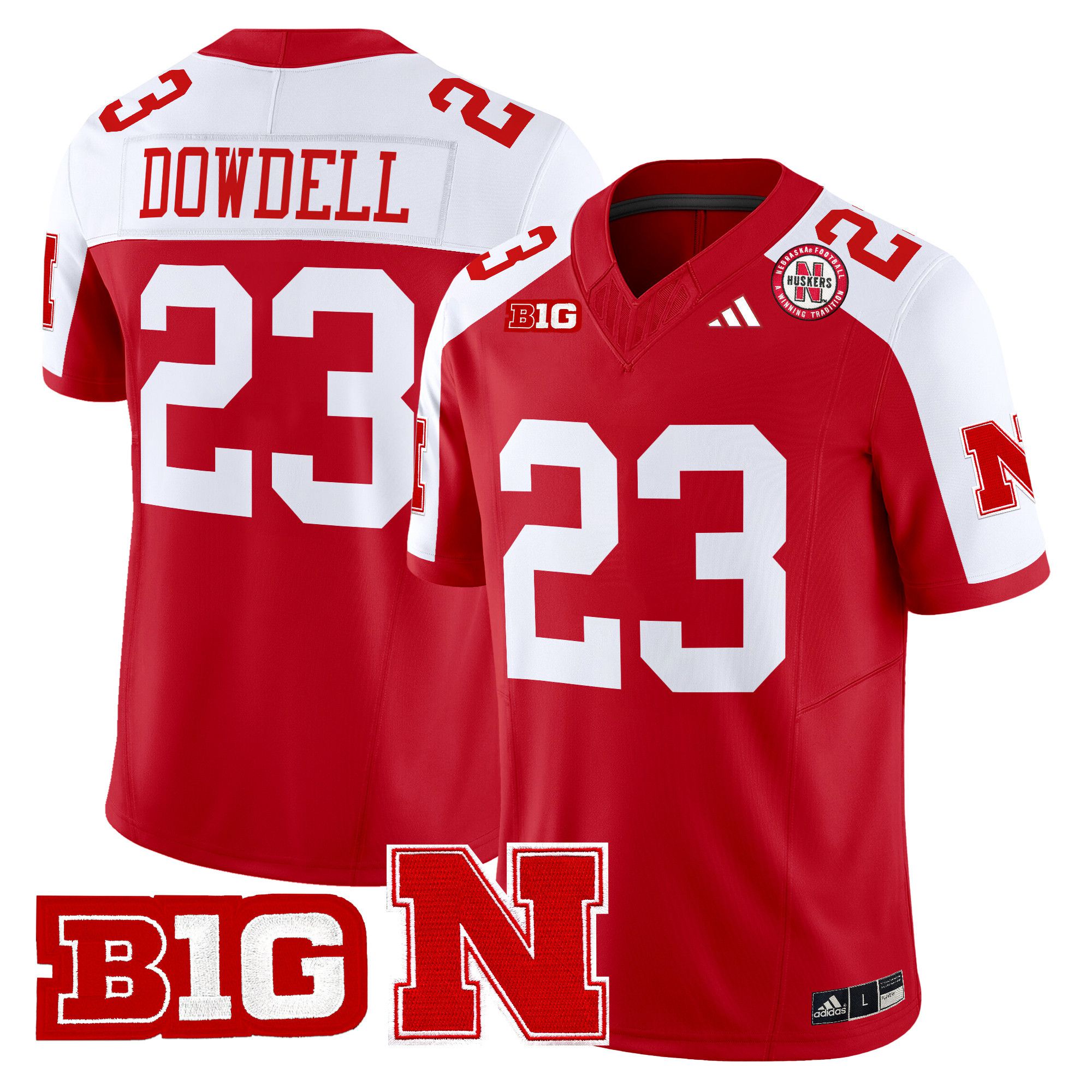 Men Nebraska Cornhuskers #23 Dowdell Red 2024 Vapor Limited NCAA Jersey->ncaa teams->NCAA Jersey